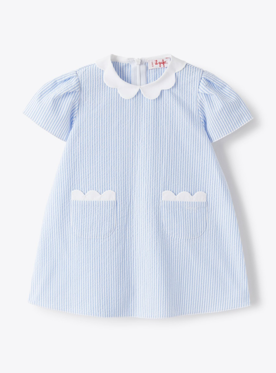 Babykleid für Mädchen aus Seersucker - Kleider - Il Gufo