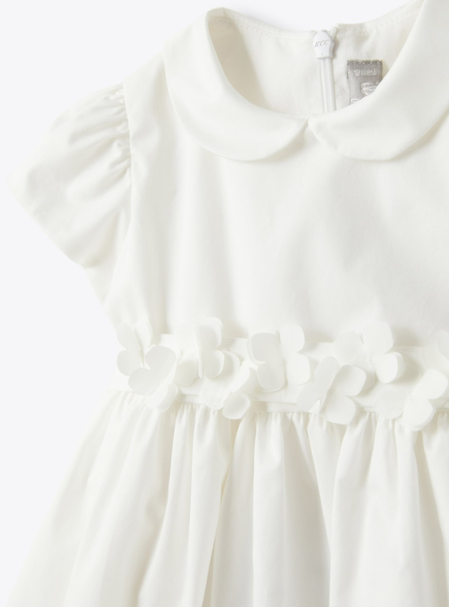 Baby girls’ dress in sateen - White | Il Gufo