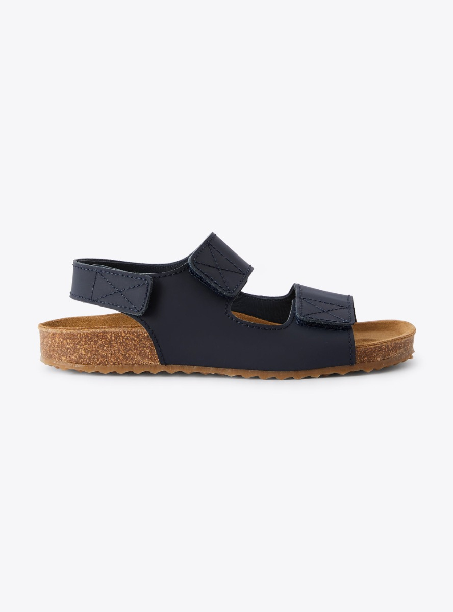 Junior sandal with velcro strip in blue - Blue | Il Gufo